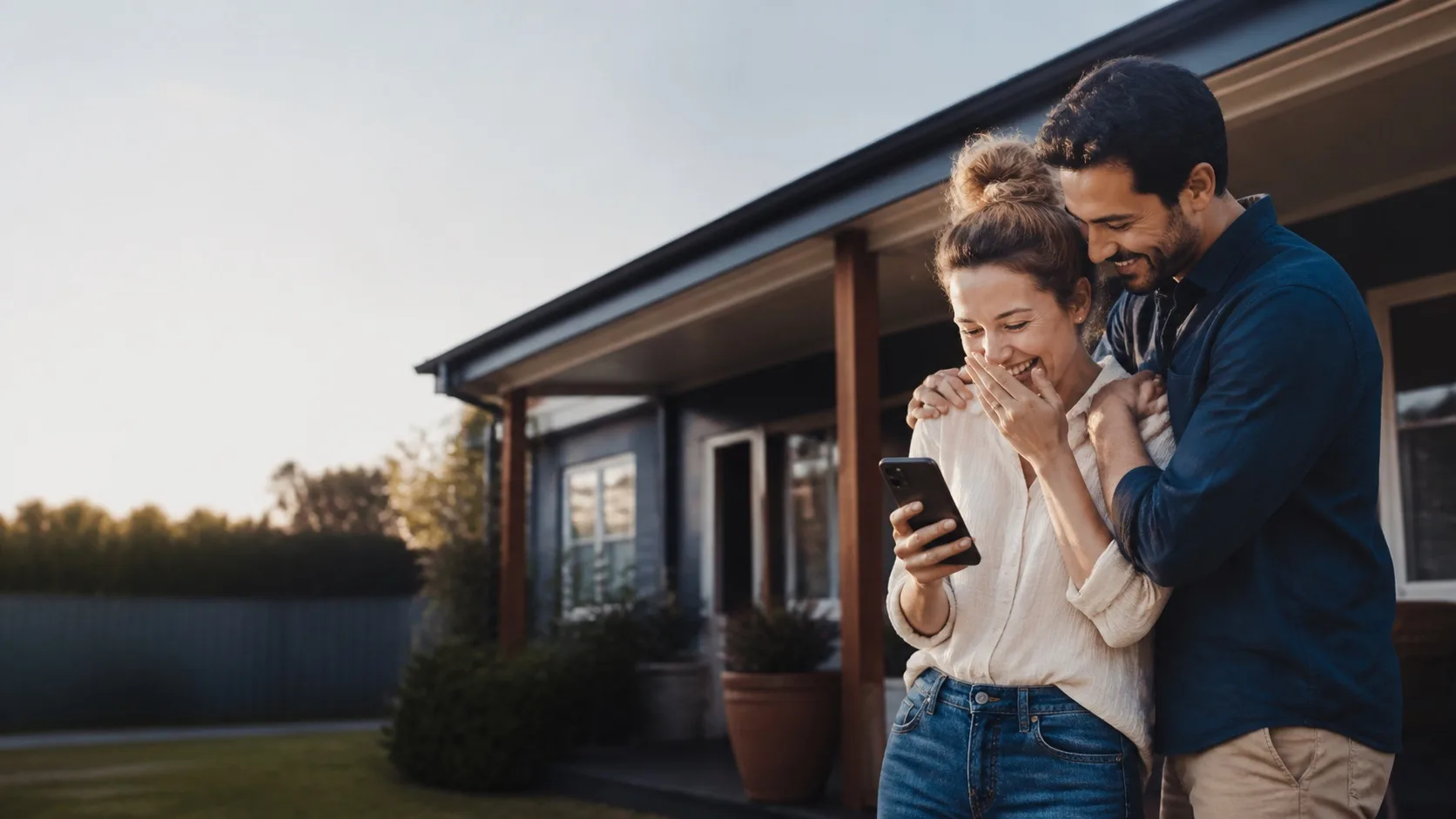 An Australian couple feeling relieved after receiving hopeful home loan news