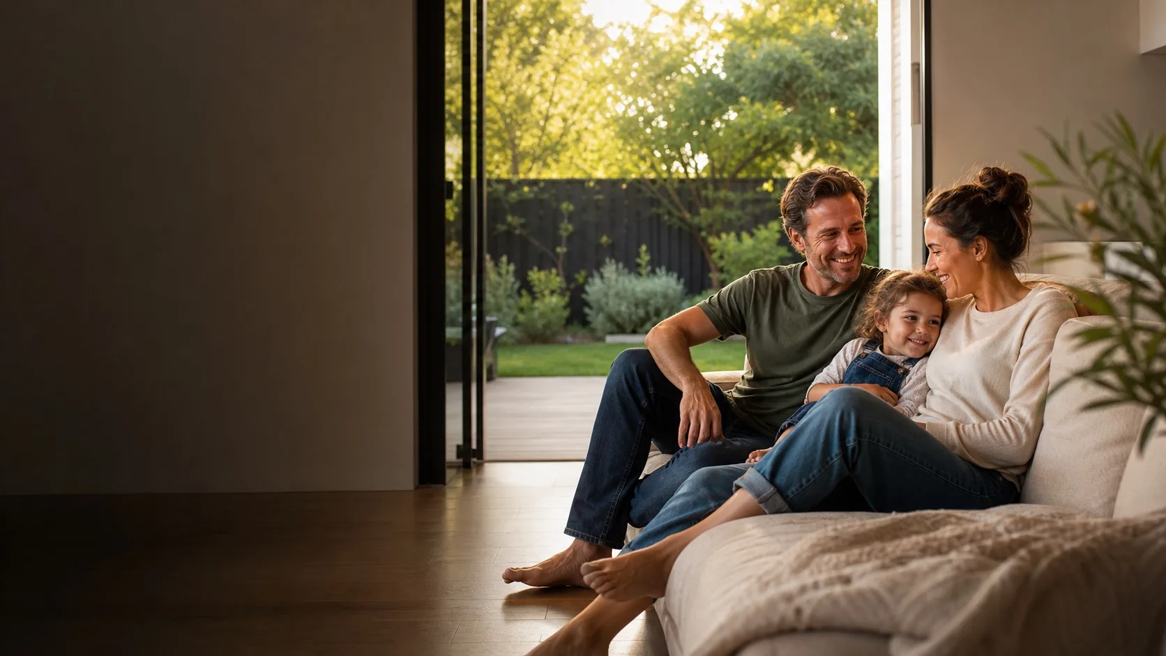 An Australian family sharing a relaxed afternoon together at home